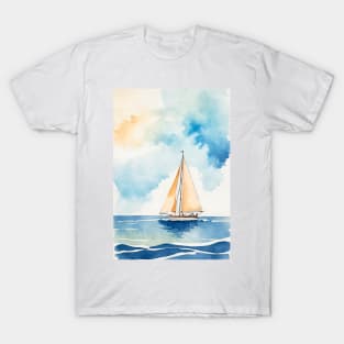 Peace and sail watercolor T-Shirt